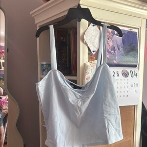 Light Blue Sleeveless Crop Top